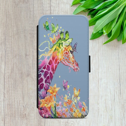Giraffe watercolour gift flip - giraffe,