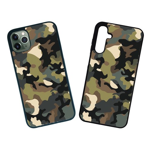 Green camouflage phone case - green,